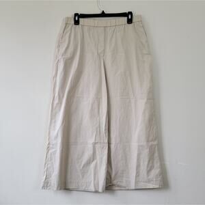 Theory Cotton Poplin Cream Culottes Large